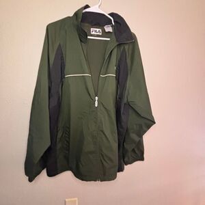 Fila Men's Green and Black Jacket